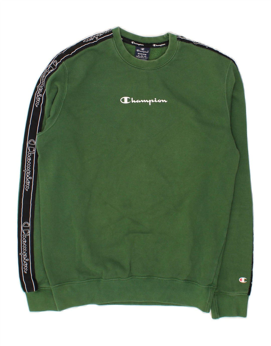 CHAMPION Mens Graphic Sweatshirt Jumper Medium Green Cotton Vintage Champion and Second-Hand Champion from Messina Hembry 