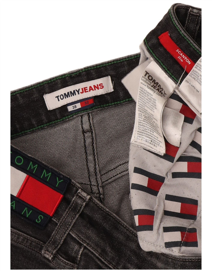 Tommy Hilfiger Herren Slim Jeans W38 L32 Graue Baumwolle