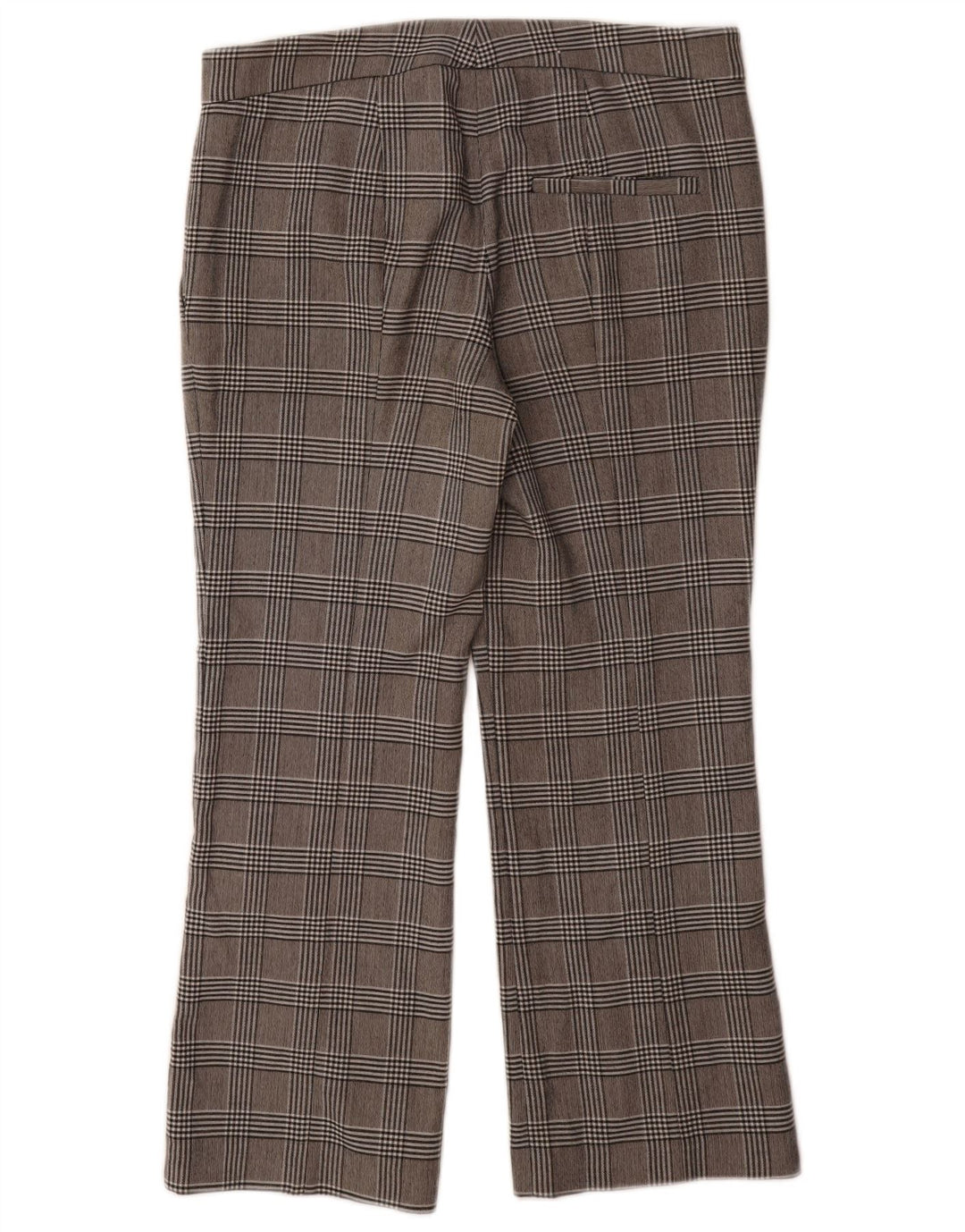Gerade Anzughose für Damen von Zara, EU 38, Größe S, W32, L26, grau kariertes Polyester