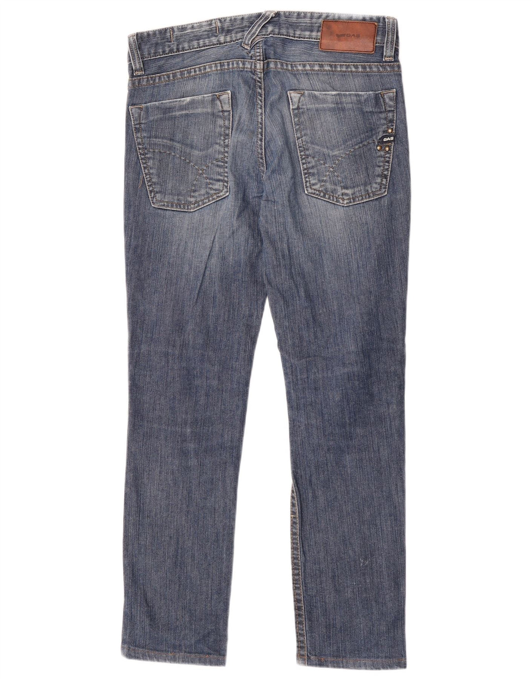 Gas Herren Straight Jeans W31 L28 Marineblau Baumwolle