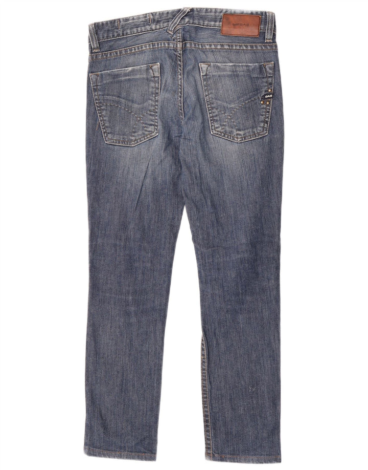 Gas Herren Straight Jeans W31 L28 Marineblau Baumwolle