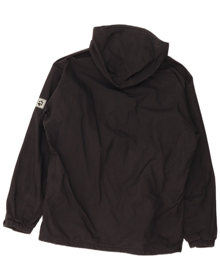 Jack Wolfskin Herren-Regenjacke mit Kapuze, UK 36/38, mittelschwarz, Polyamid