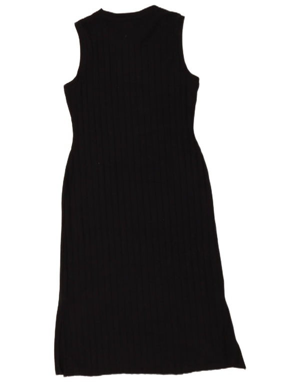 Marks & Spencer Damen Ärmelloses Etuikleid UK 14 Large Schwarz Polyester