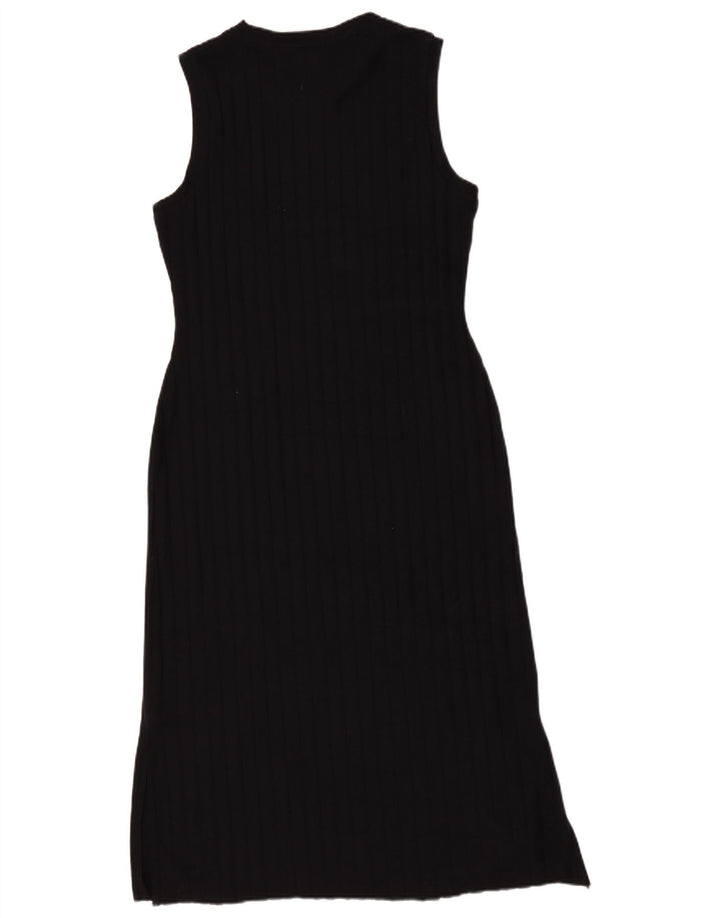 Marks & Spencer Damen Ärmelloses Etuikleid UK 14 Large Schwarz Polyester