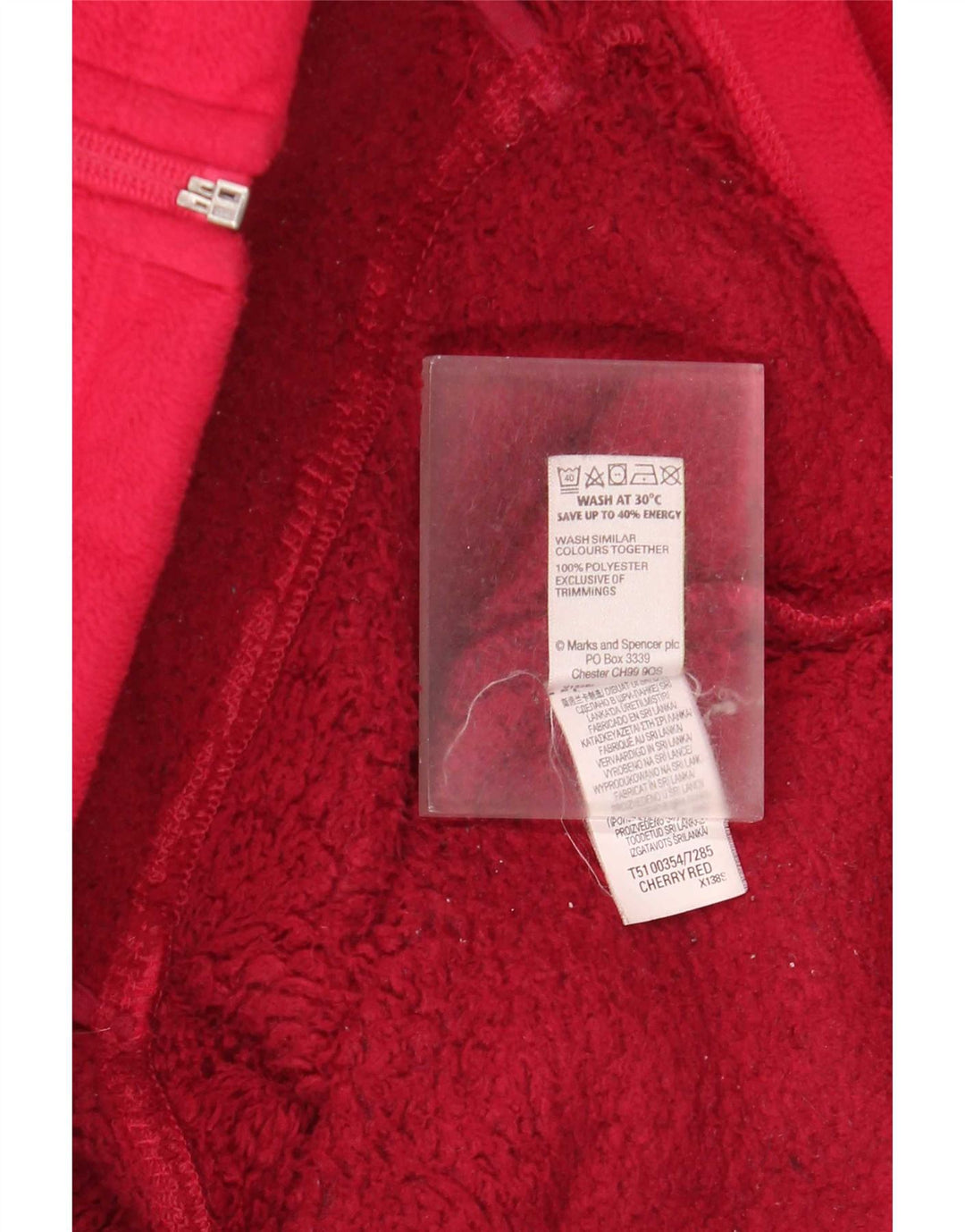 Marks & Spencer Damen Fleecejacke UK 20 2XL Rot Polyester