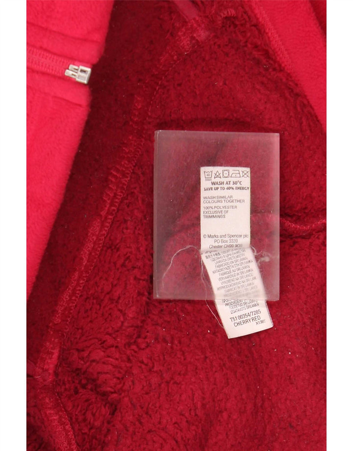 Marks & Spencer Damen Fleecejacke UK 20 2XL Rot Polyester