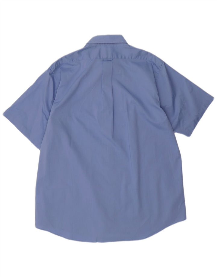 IZOD Herren-Hemd, kurzärmelig, normale Passform, Größe 17, XL, Blau