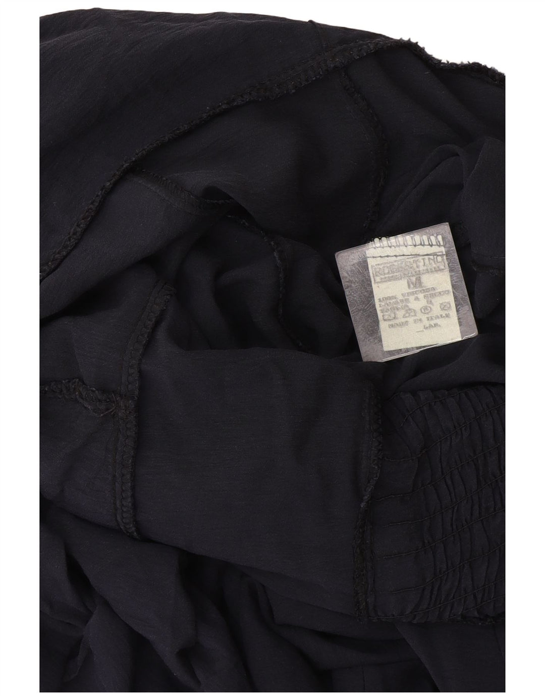 Vintage Damen Maxi Sonnenkleid UK 12 Medium Marineblau Viskose