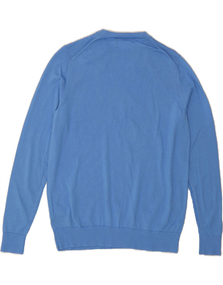 MARKS & SPENCER Womens Crew Neck Jumper Sweater UK 14 Medium Blue Vintage Marks & Spencer and Second-Hand Marks & Spencer from Messina Hembry 