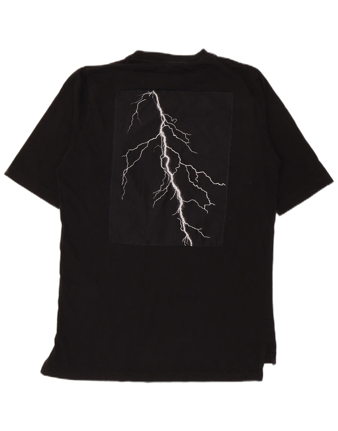 Diesel Herren-T-Shirt mit Grafik, Größe S, schwarze Baumwolle