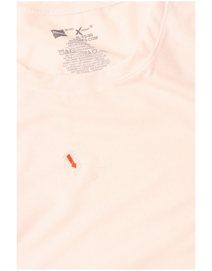 HANES Womens T-Shirt Top UK 18 XL White Polyester