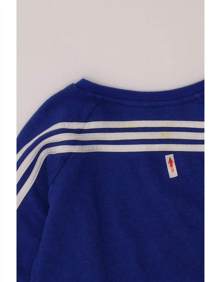 Adidas Jungen Sweatshirt Pullover 3-4 Jahre blaue Baumwolle