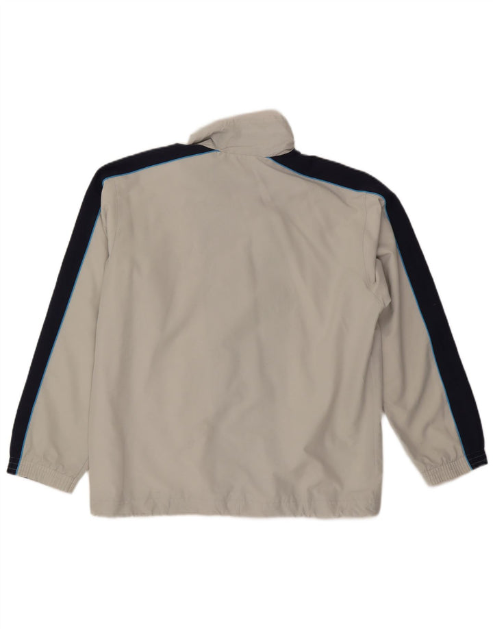 CHAMPION Herren-Trainingsanzug-Oberjacke, mittelweißes Farbblock-Polyester