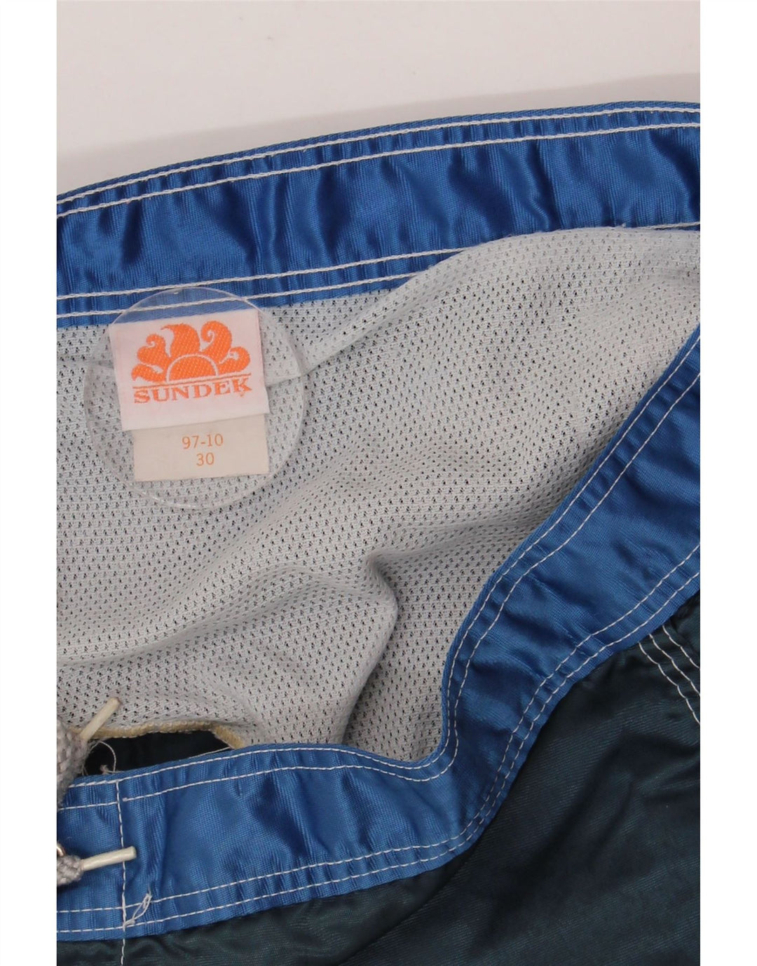 SUNDEK Herren-Badeshorts, mittelgroß, Marineblau, Colourblock-Nylon
