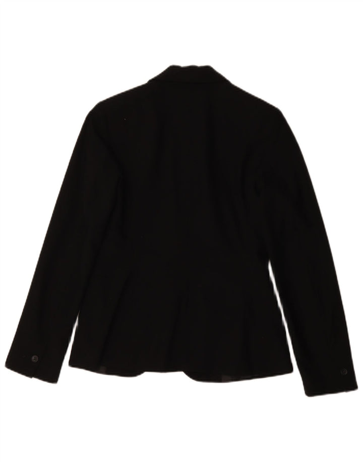 Zara Damen 1-Knopf-Blazerjacke EU 34 2XS Schwarz Polyester