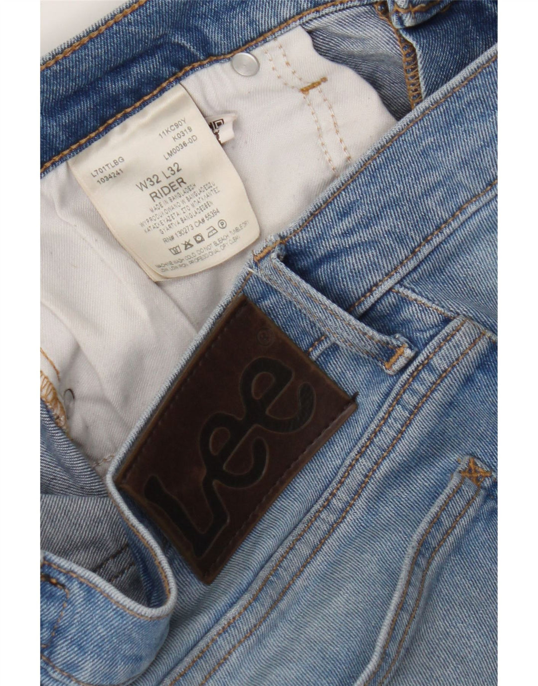 LEE Mens Rider Slim Jeans W32 L29 Blue Cotton Vintage Lee and Second-Hand Lee from Messina Hembry 