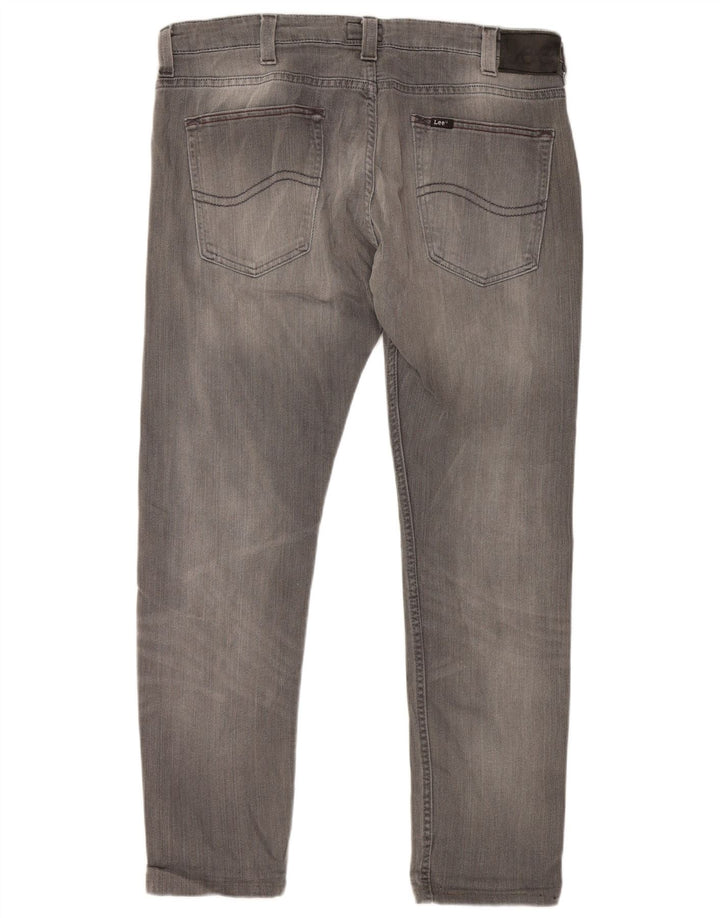 LEE Herren Powell Slim Jeans W38 L28 Graue Baumwolle