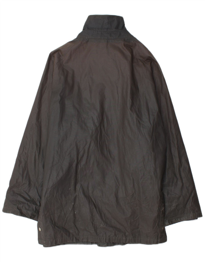 Sea Barrier Herrenjacke aus gewachster Baumwolle, UK 42, XL, Schwarz