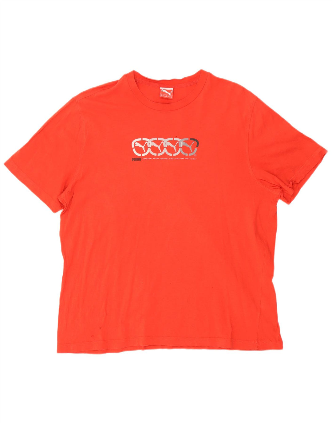 Puma Herren Grafik T-Shirt Top 2XL Orange