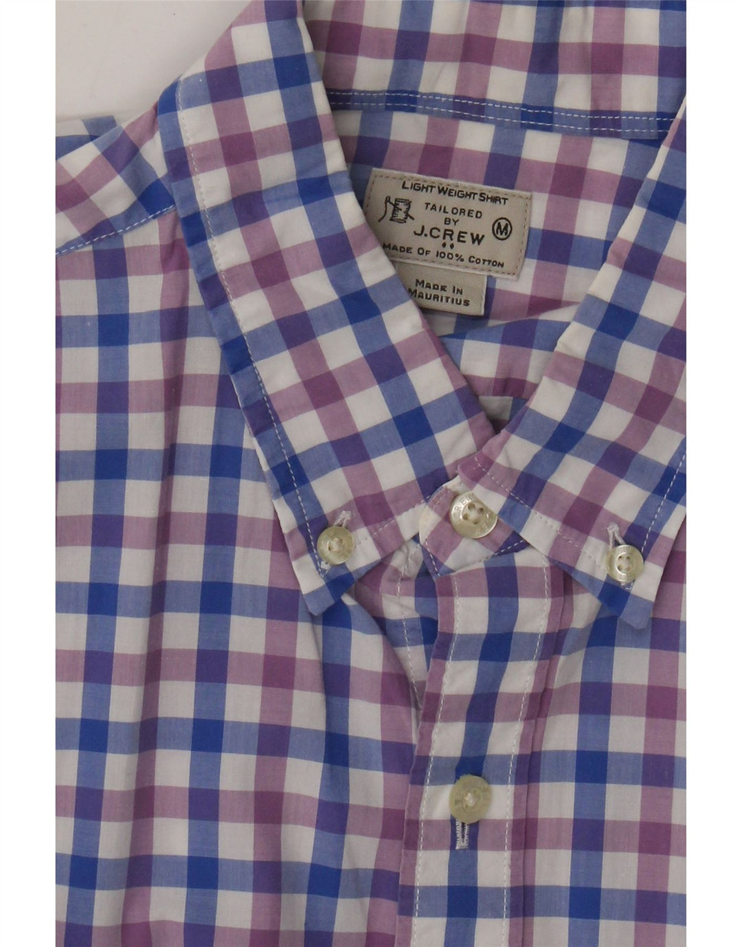 Tailored Fit-Hemd für Herren von J. Crew aus mittelvioletter Gingham-Baumwolle