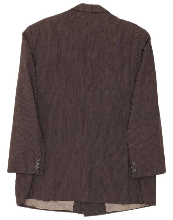Trussardi Herren-Zweireiher-Blazer IT 52 XL Grauer Nadelstreifen