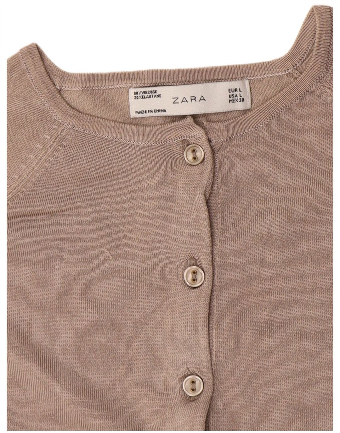 Zara Damen-Cardigan-Pullover UK 14 Große graue Viskose