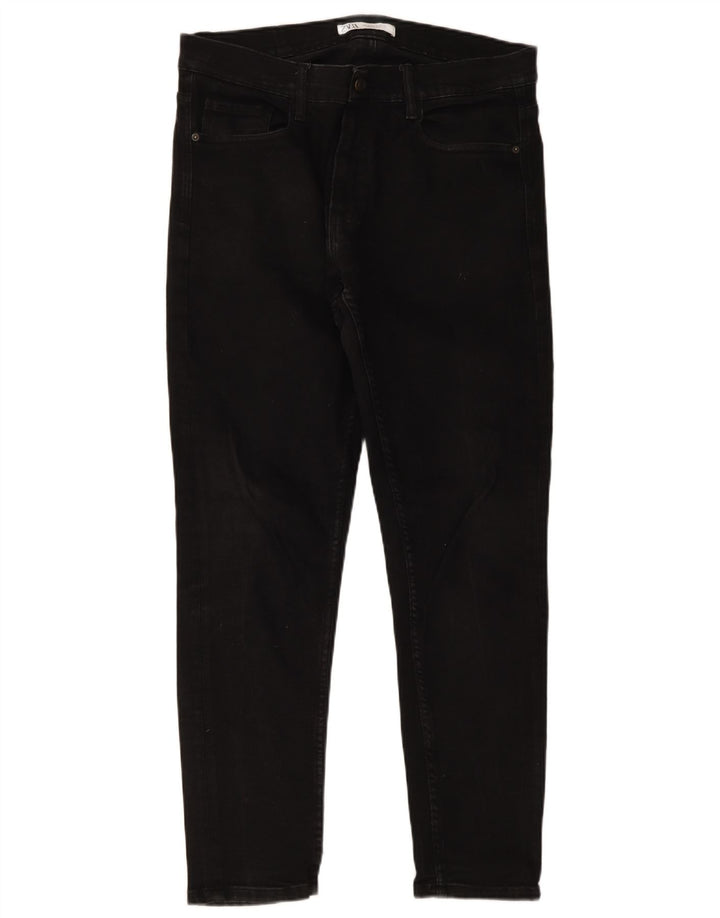 Zara Herren Slim Jeans EU 46 XL W36 L30 Schwarz