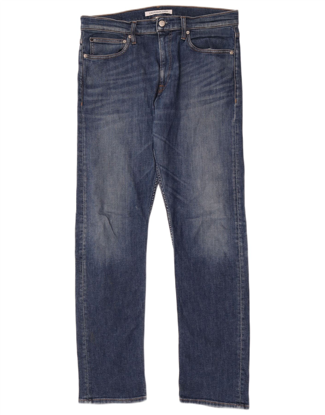 Calvin Klein Herren Straight Jeans W34 L32 Blau