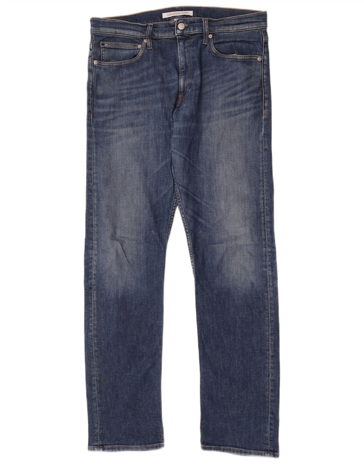 Calvin Klein Herren Straight Jeans W34 L32 Blau