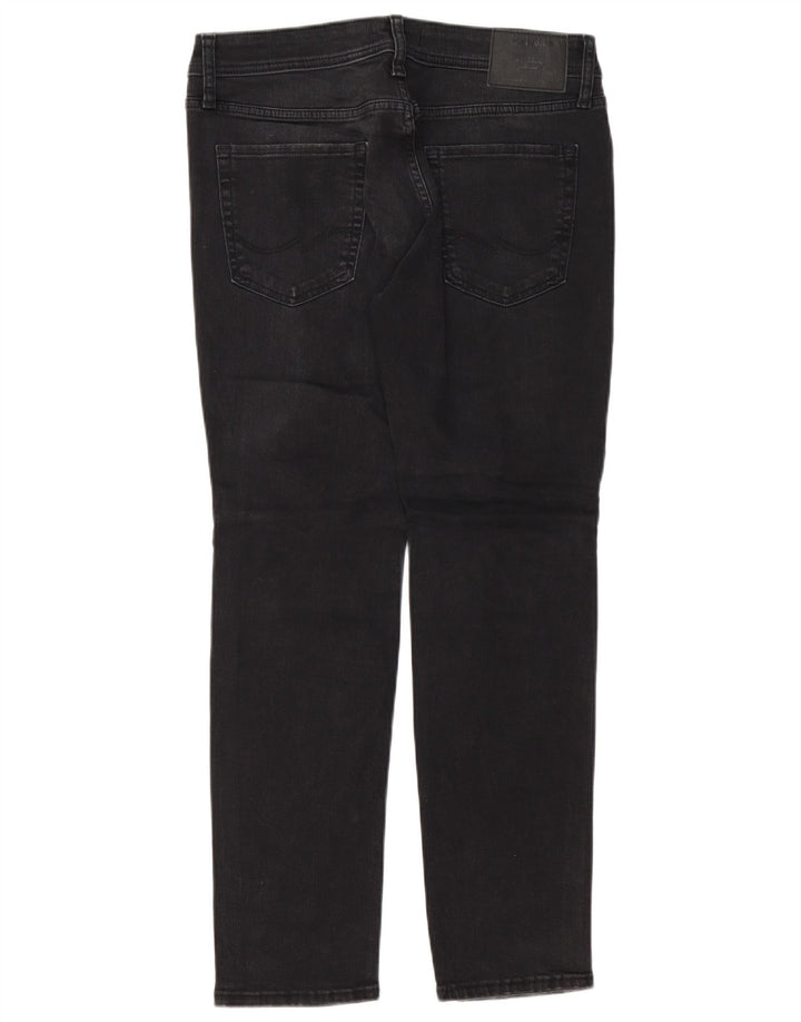 Jack & Jones Herren GLENN Distressed Slim Jeans W32 L30 Schwarze Baumwolle