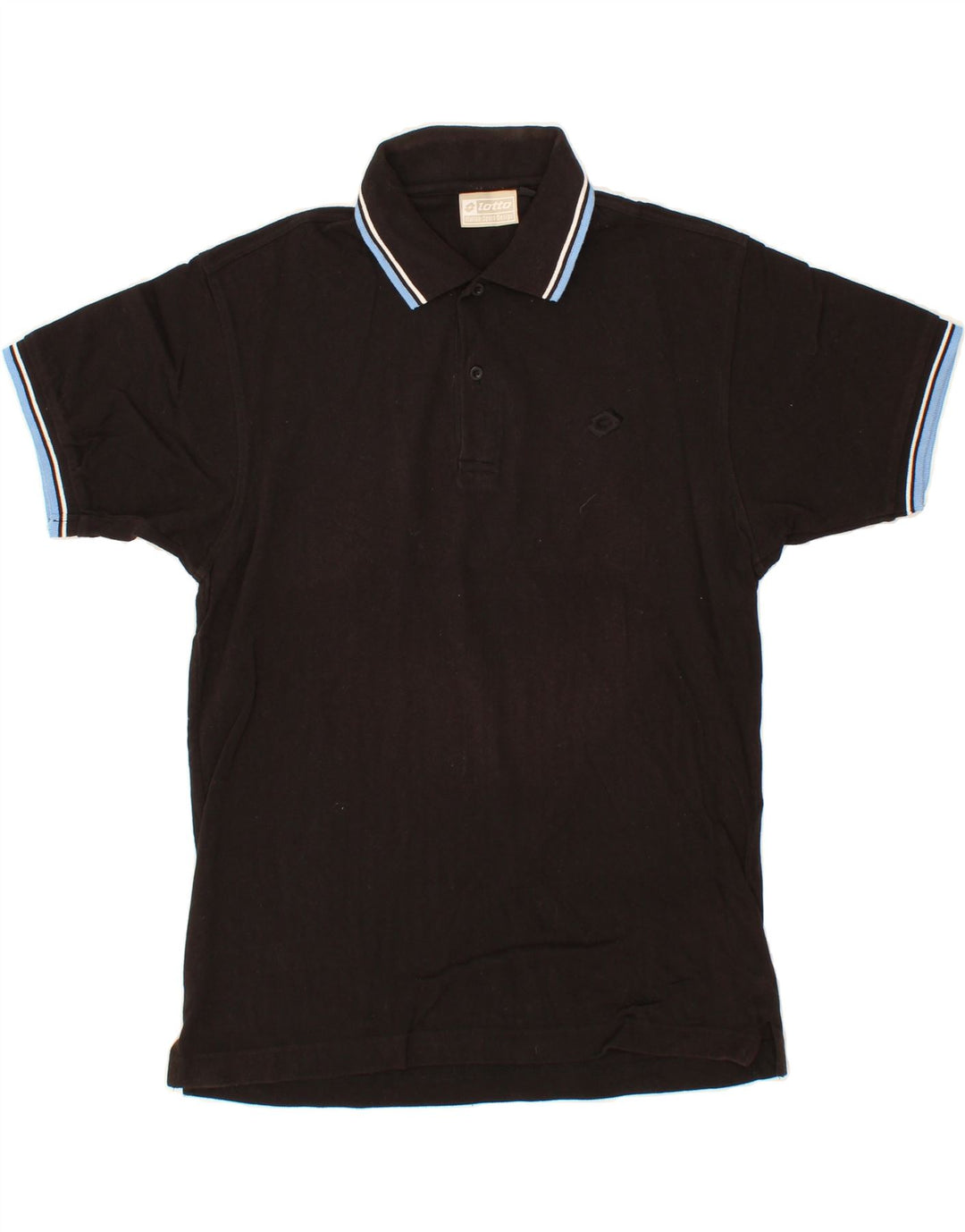 LOTTO Mens Polo Shirt Large Black Cotton Vintage Lotto and Second-Hand Lotto from Messina Hembry 