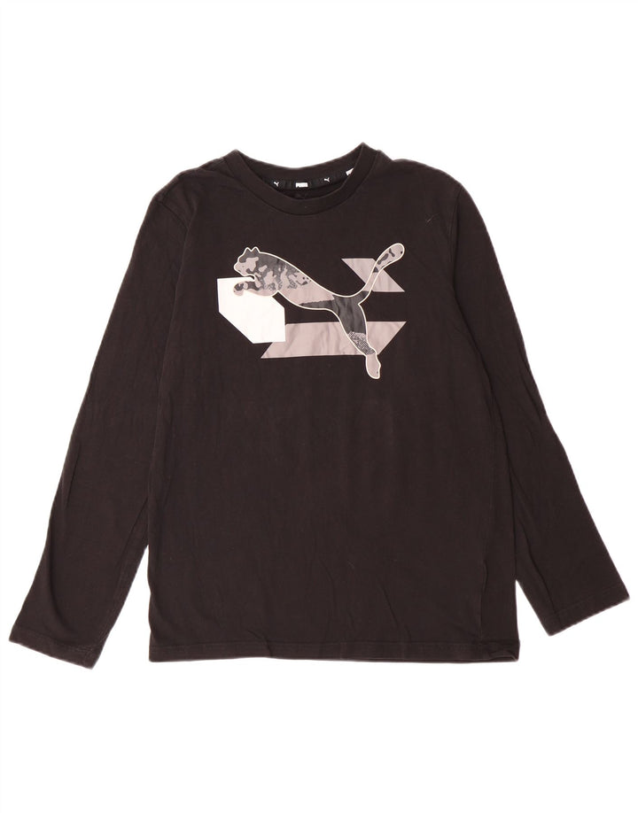 Puma Jungen Graphic Top Langarm 13-14 Jahre Schwarz