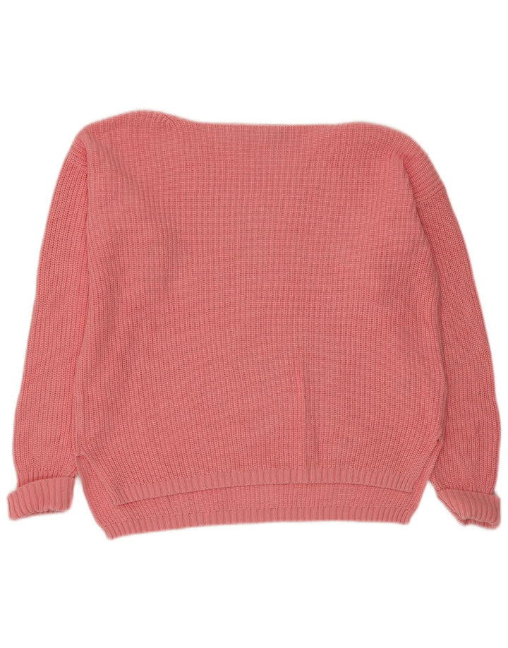 Marks & Spencer Damen-Pullover in Übergröße mit U-Boot-Ausschnitt, Gr. 10, Größe S, Rosa