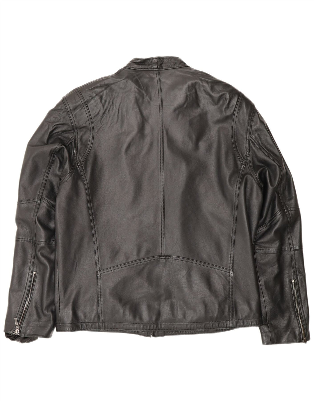 Vintage Herren Lederjacke UK 40 Großes schwarzes Leder