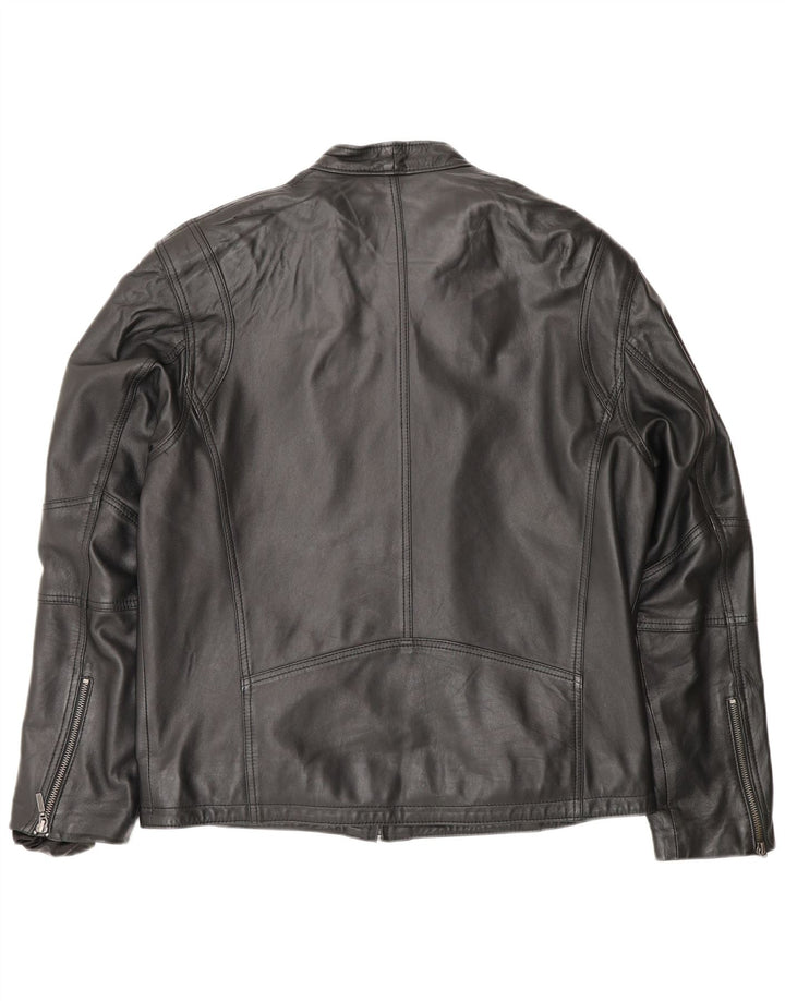 Vintage Herren Lederjacke UK 40 Großes schwarzes Leder