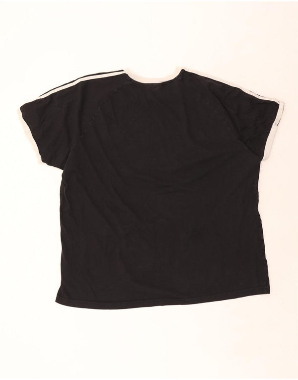 Adidas Herren T-Shirt Top 3XL Schwarz Colourblock Baumwolle
