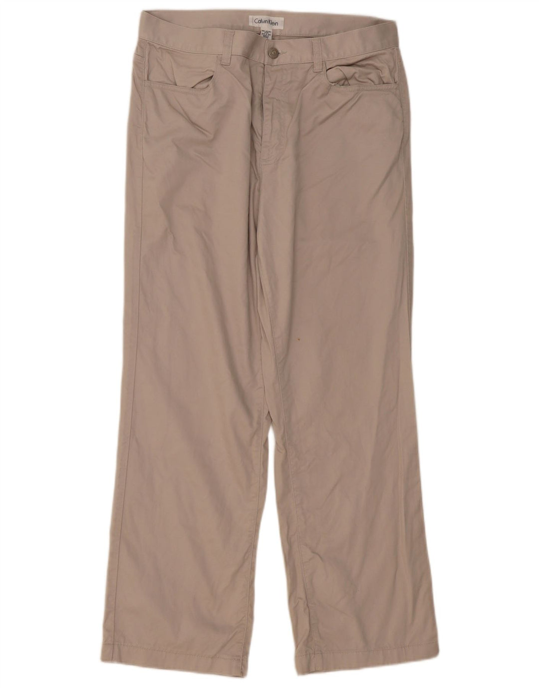 Calvin Klein Herren gerade Freizeithose W34 L29 graue Baumwolle