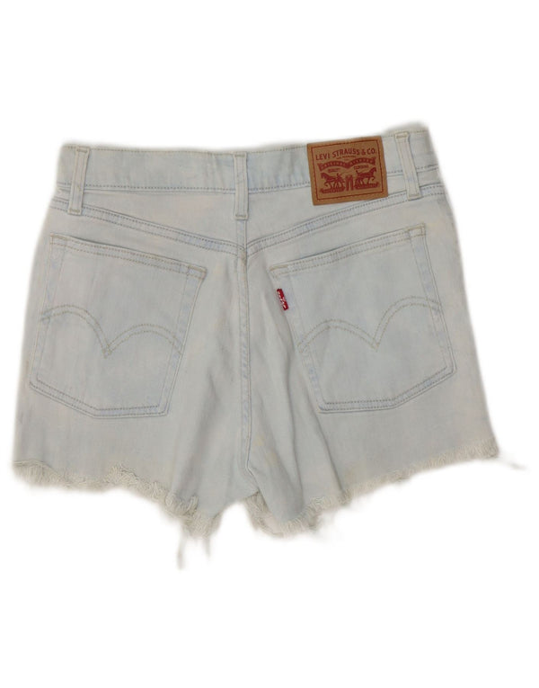 Levi's Damen-Jeansshorts mit hoher Taille, W27, klein, blaue Baumwolle