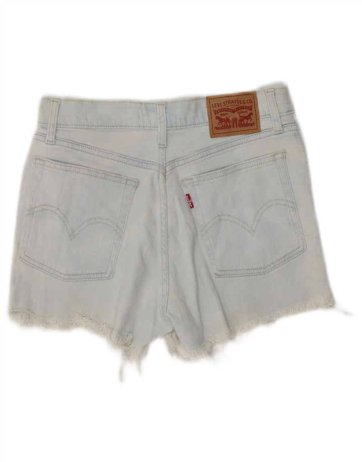 Levi's Damen-Jeansshorts mit hoher Taille, W27, klein, blaue Baumwolle
