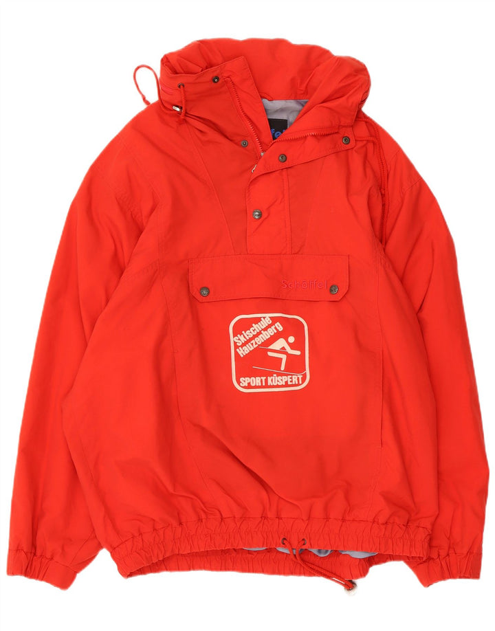 Schöffel Mens Graphic Hooded Anorak Jacket IT 52 XL Red Nylon