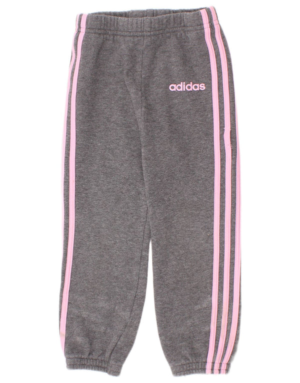 Adidas Mädchen-Trainingshose, Jogginghose, 2–3 Jahre, graue Baumwolle