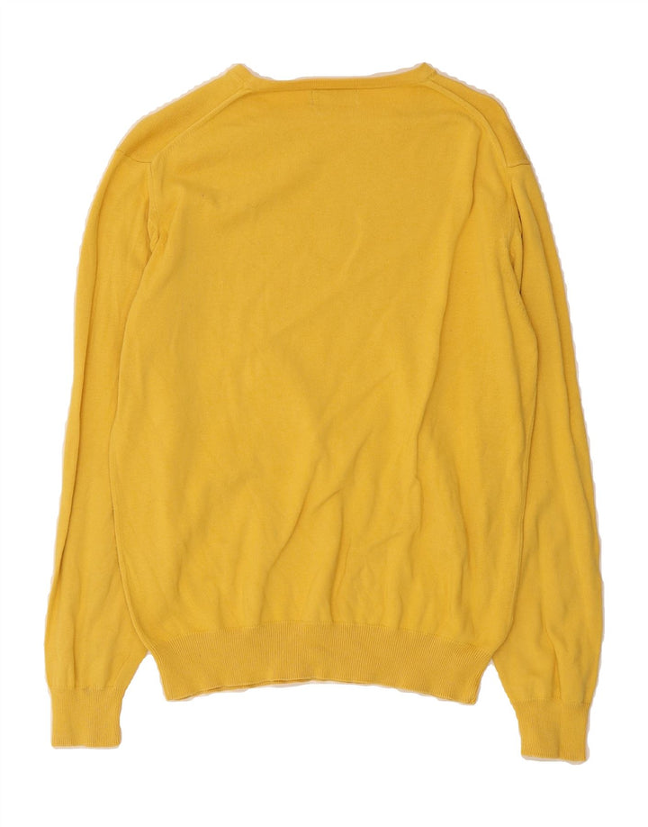 KAPPA Mens Boat Neck Jumper Sweater Medium Yellow Cotton Vintage Kappa and Second-Hand Kappa from Messina Hembry 