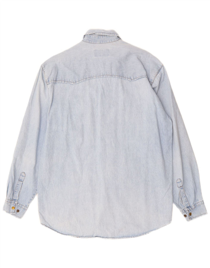Armata Di Mare Herren Jeanshemd mittelblaue Baumwolle