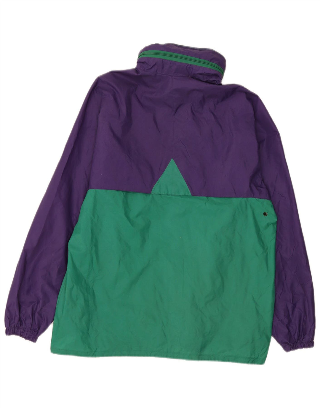 K-Way Herren-Regenjacke mit Kapuze, UK 38, Mittelviolett, Colourblock-Polyamid