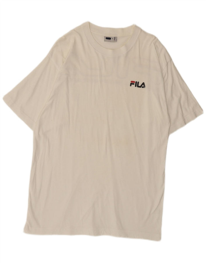 Fila Herren-T-Shirt mit Grafik, mittelweiße Baumwolle