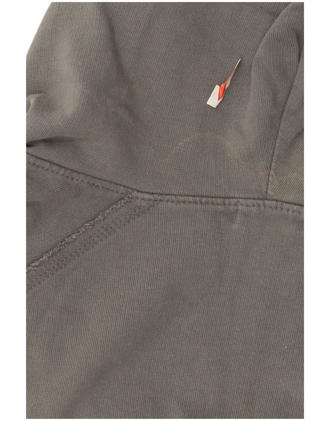 Zara Damen Zip Hoodie Pullover UK 14 Mittelgraue Baumwolle