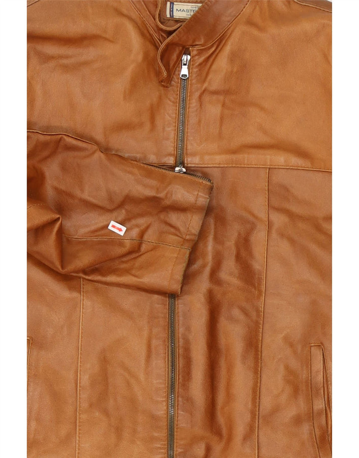 MASTERPELLE Mens Leather Jacket UK 40 Large Brown Leather Vintage Masterpelle and Second-Hand Masterpelle from Messina Hembry 