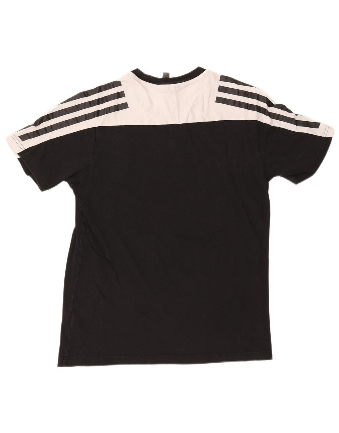 Adidas Herren T-Shirt Top Small Schwarz Colourblock Baumwolle