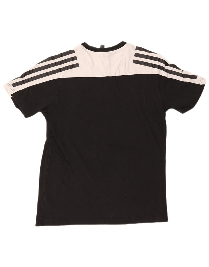 Adidas Herren T-Shirt Top Small Schwarz Colourblock Baumwolle
