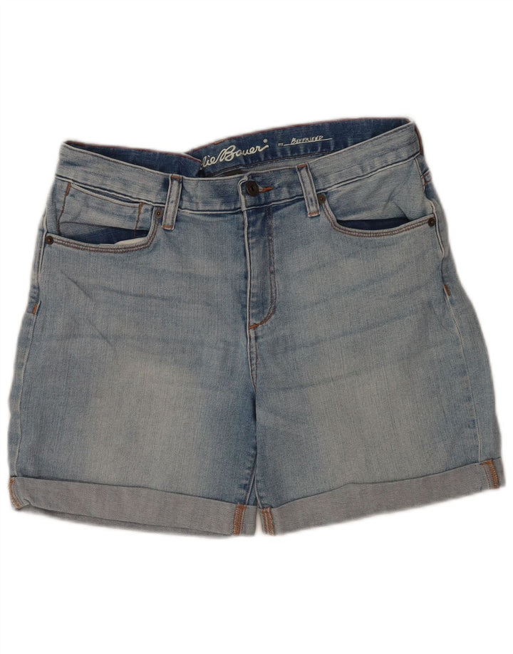 Eddie Bauer Damen Boyfriend-Jeansshorts US 6 Medium W30 Blaue Baumwolle